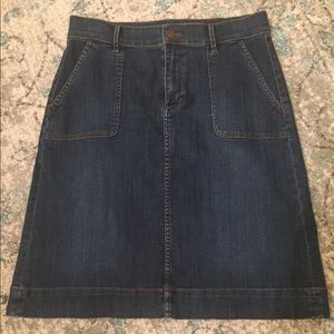 A-line denim skirt